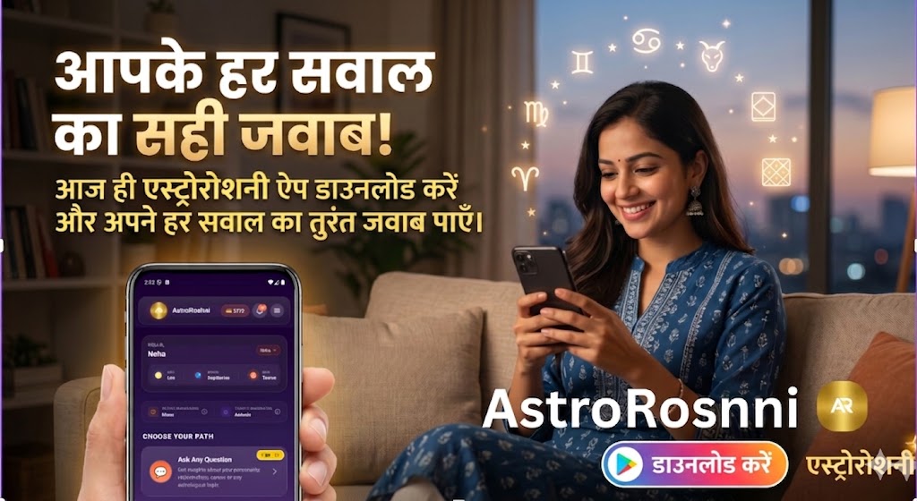 Download AstroRoshni on Google Play — AI Kundli, horoscope, and Vedic astrology chat Discover your life path with AstroRoshni — AI Vedic astrology app for Kundli, daily horoscope, marriage matching, and live chat with an AI astrologer on Google Play